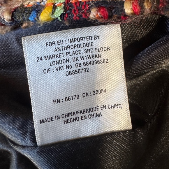 Anthropologie Ett.twa Harlequin Colorful Tweed Jacket Blazer - Picture 11 of 16